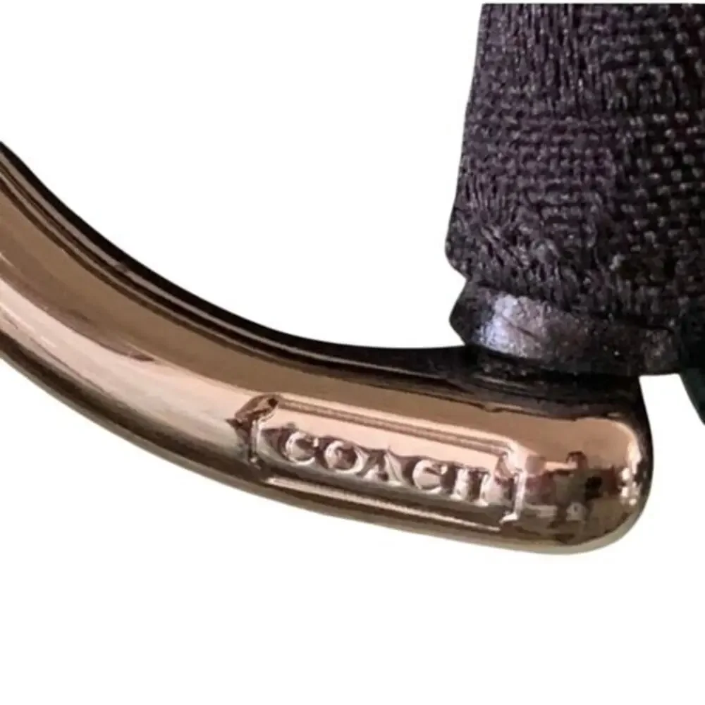 Coach belt women's small all over‎ logo fabric NWT black harness